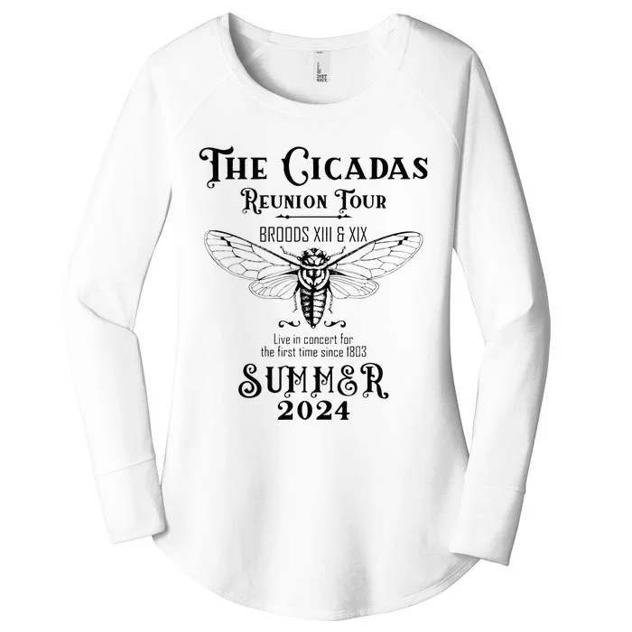 Cicada 2024 Cicada Reunion Broods Xix & Xiii Vintage Women's Perfect Tri Tunic Long Sleeve Shirt