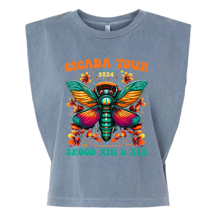 Cicada 2024 Cicada Reunion Broods Xix & Xiii Vintage Garment-Dyed Women's Muscle Tee