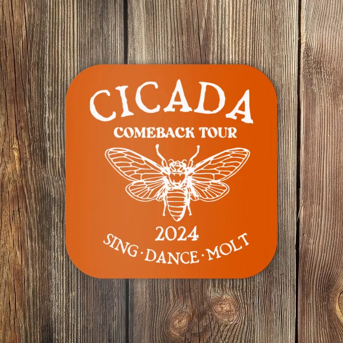 Cicada 2024 Cicada Reunion Funny Cicada Concert Coaster