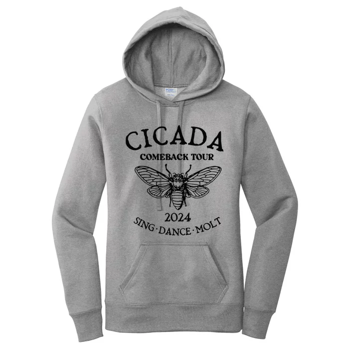 Cicada 2024 Cicada Reunion Funny Cicada Concert Women's Pullover Hoodie