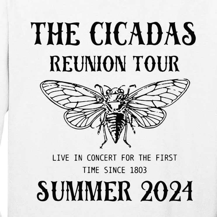 Cicada 2024 Cicada Reunion Funny Cicada Concert Long Sleeve Shirt