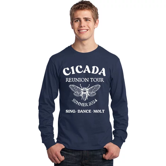 Cicada 2024 Cicada Reunion Funny Cicada Concert Tall Long Sleeve T-Shirt