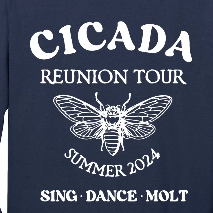 Cicada 2024 Cicada Reunion Funny Cicada Concert Tall Long Sleeve T-Shirt