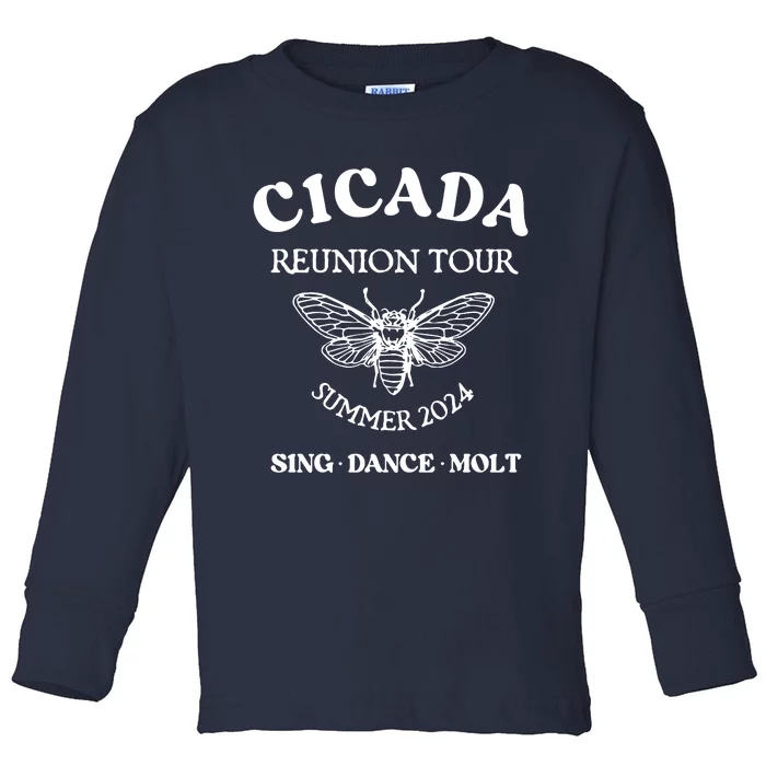 Cicada 2024 Cicada Reunion Funny Cicada Concert Toddler Long Sleeve Shirt