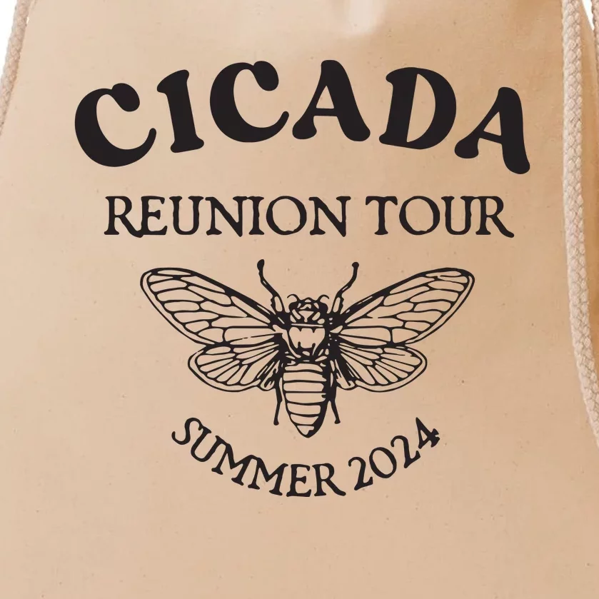 Cicada 2024 Cicada Reunion Funny Cicada Concert Drawstring Bag