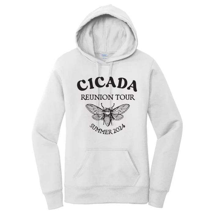 Cicada 2024 Cicada Reunion Funny Cicada Concert Women's Pullover Hoodie