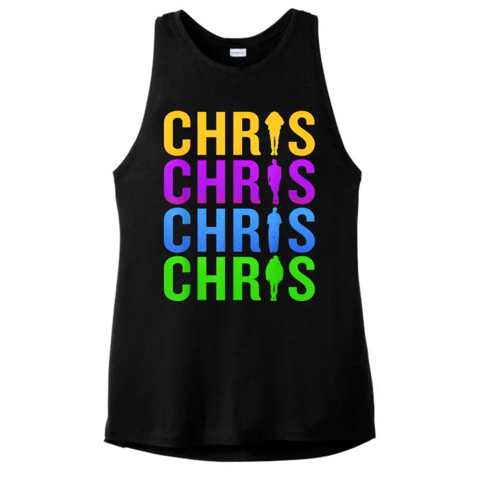 Chris 2024 Chris Personalized First Name Ladies Tri-Blend Wicking Tank