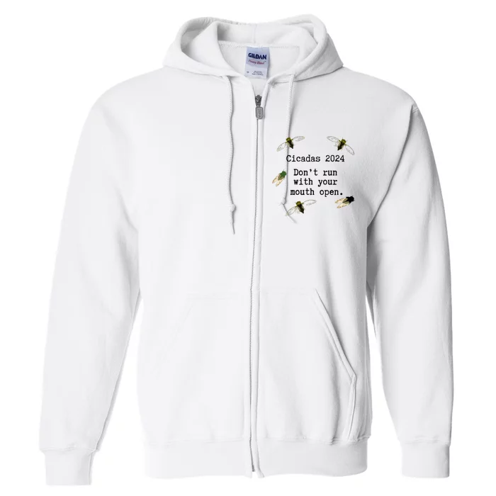 Cicada 2024 Cicadas Funny Cicada Full Zip Hoodie