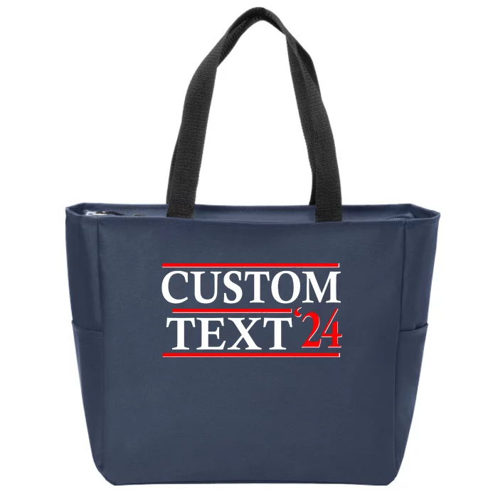 Custom 2024 Political Election Personalize Name Zip Tote Bag