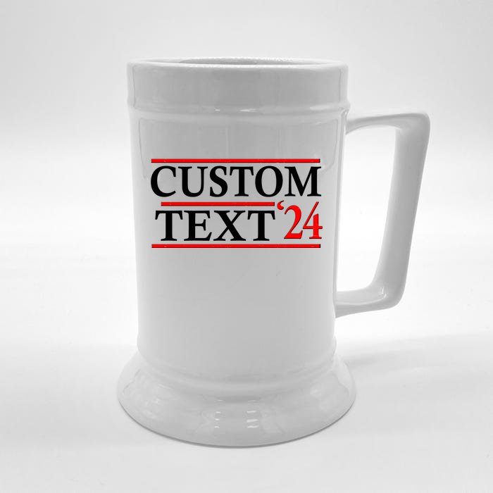 Custom 2024 Political Election Personalize Name Front & Back Beer Stein