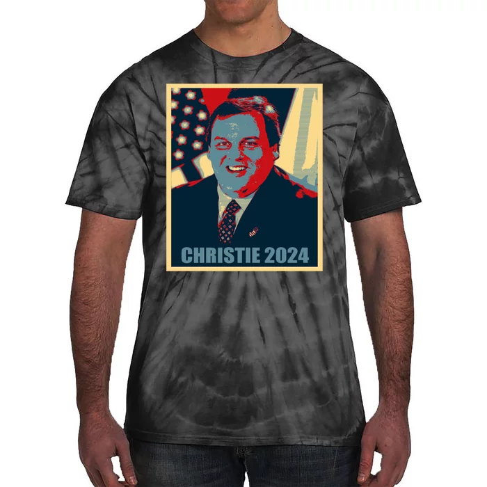 Christie 2024 Election Chris Christie 24 Poster Tie-Dye T-Shirt