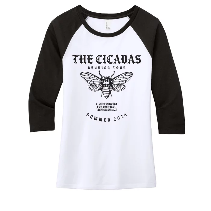 Cicada 2024 Funny Cicada Reunion Women's Tri-Blend 3/4-Sleeve Raglan Shirt