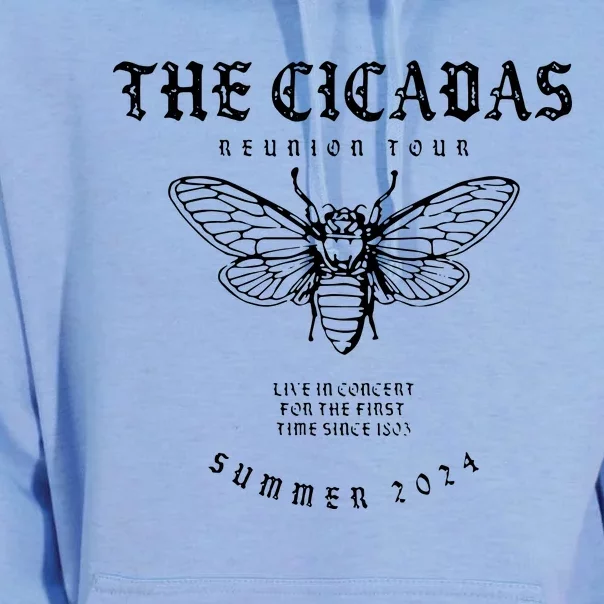 Cicada 2024 Funny Cicada Reunion Unisex Surf Hoodie