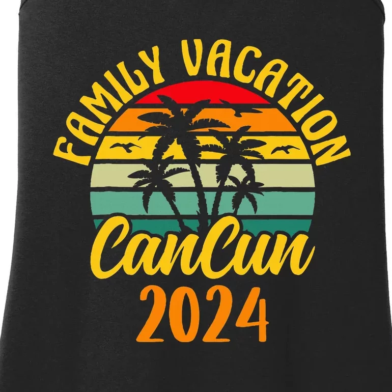 Cancun 2024 Family Vacation Trip Matching Ladies Essential Tank