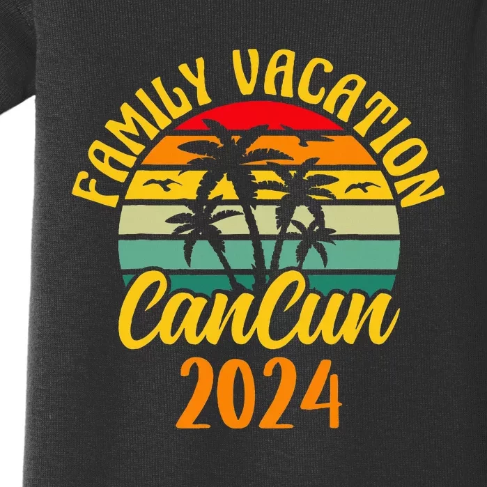 Cancun 2024 Family Vacation Trip Matching Baby Bodysuit