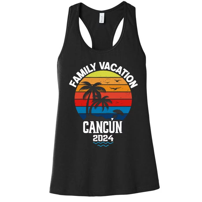 Cancun 2024 Family Vacation Trip Matching Group Women's Racerback Tank