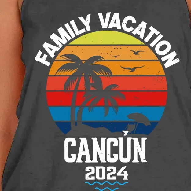 Cancun 2024 Family Vacation Trip Matching Group Women's Knotted Racerback Tank