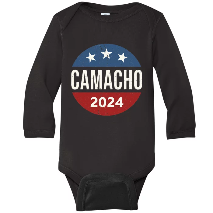 Camacho 2024 funny american flag Baby Long Sleeve Bodysuit