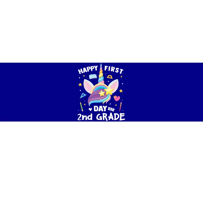 Cute 2Nd Grade Unicorn Happy First Day Of School Gift Bumper Sticker