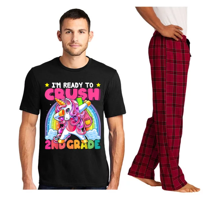 Crush 2nd Grade Dabbing Unicorn Back To School Girl Gift Pajama Set