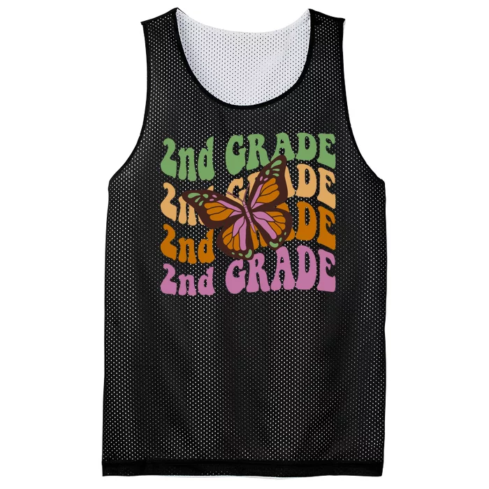 Cute 2nd Grade Butterfly Mesh Reversible Basketball Jersey Tank