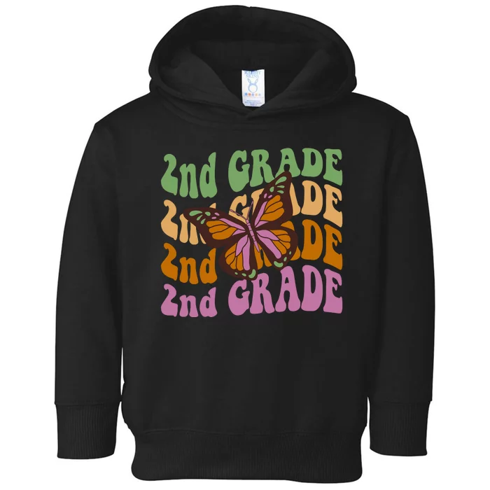 Cute 2nd Grade Butterfly Toddler Hoodie