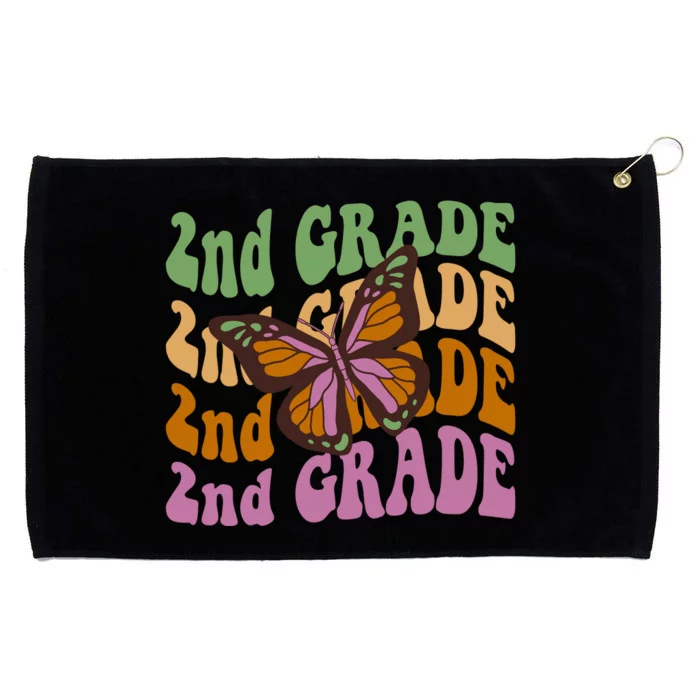 Cute 2nd Grade Butterfly Grommeted Golf Towel