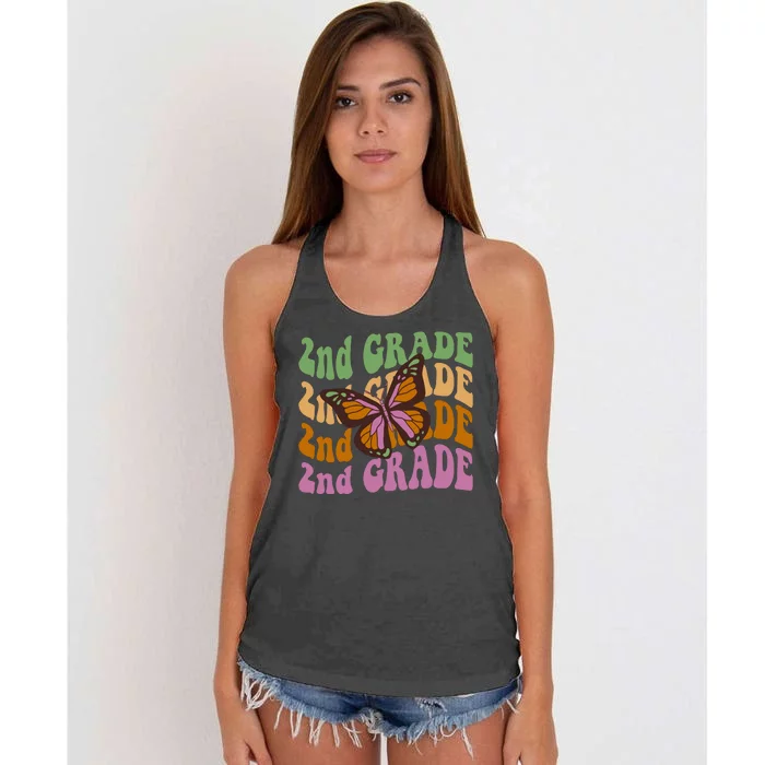 Cute 2nd Grade Butterfly Women's Knotted Racerback Tank