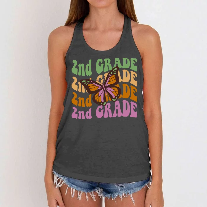 Cute 2nd Grade Butterfly Women's Knotted Racerback Tank