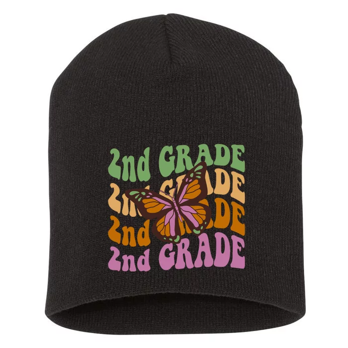 Cute 2nd Grade Butterfly Short Acrylic Beanie