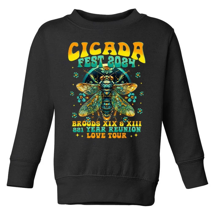 Cicada 2024 Insect Cicada Lover Toddler Sweatshirt