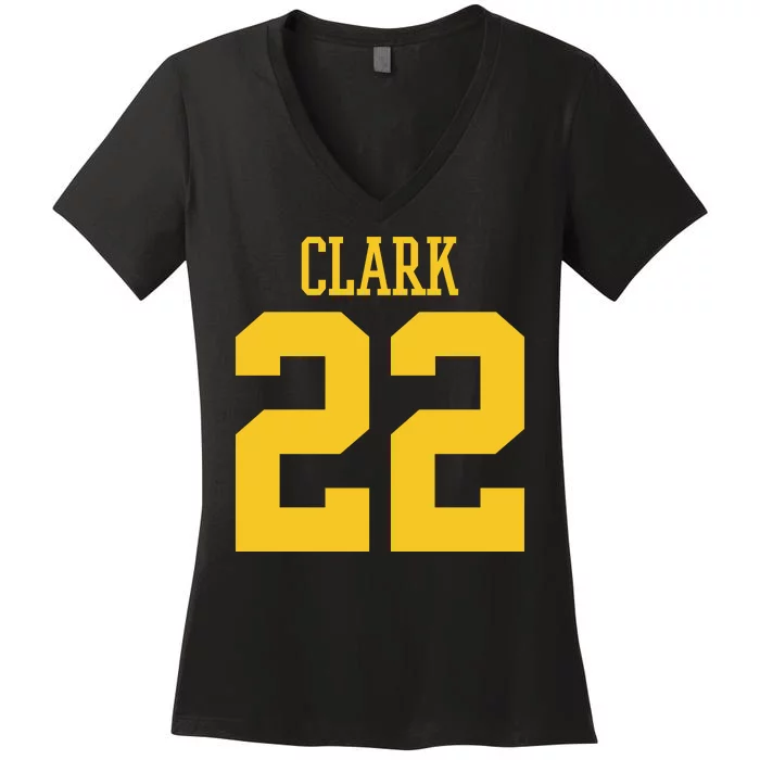 Clark 22 Iowa Basketball Women's V-Neck T-Shirt