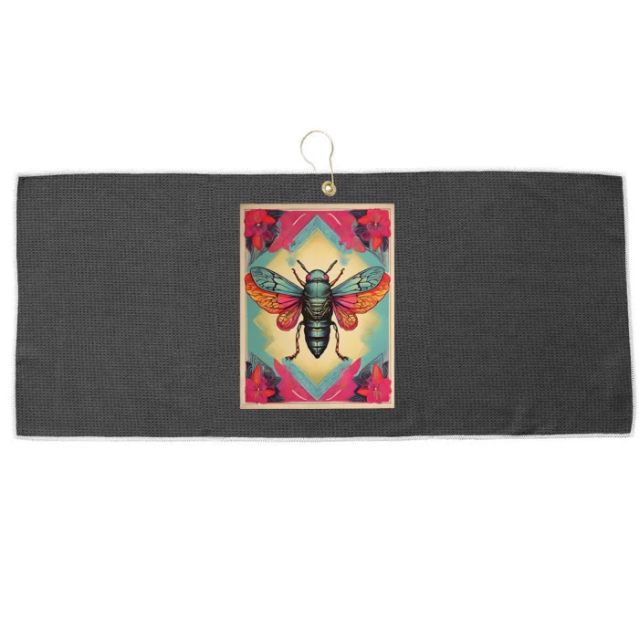 Cicada 2024 Invasion Double Emergence Large Microfiber Waffle Golf Towel