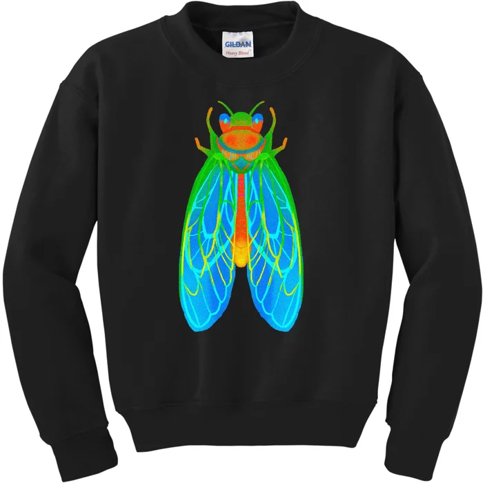 Cicada 2024 Invasion Double Emergence Kids Sweatshirt