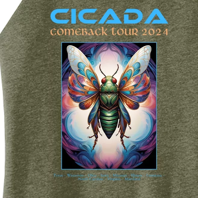 Cicada 2024 Invasion Double Emergence Women’s Perfect Tri Rocker Tank