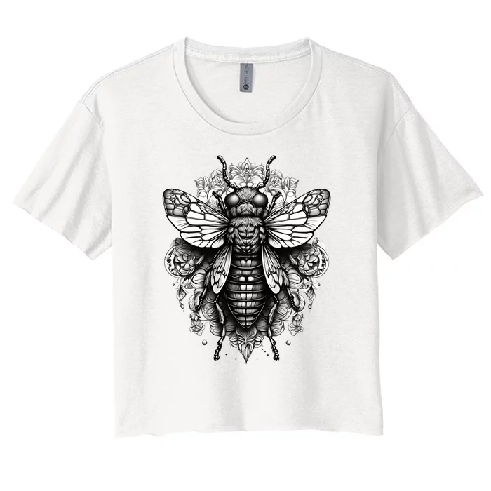 Cicada 2024 Invasion Double Emergence Women's Crop Top Tee