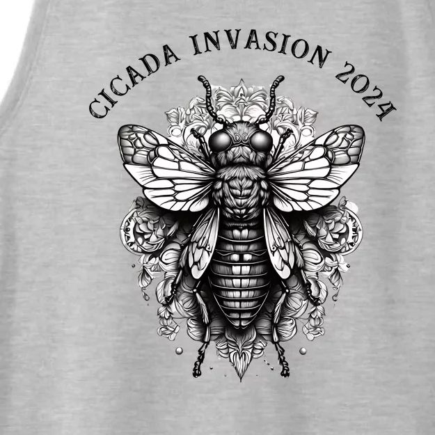 Cicada 2024 Invasion Double Emergence Ladies Tri-Blend Wicking Tank