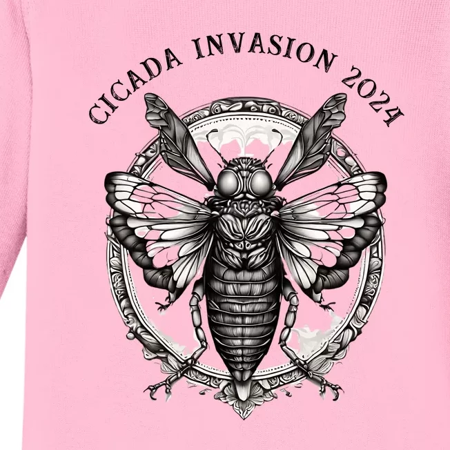 Cicada 2024 Invasion Double Emergence Baby Long Sleeve Bodysuit