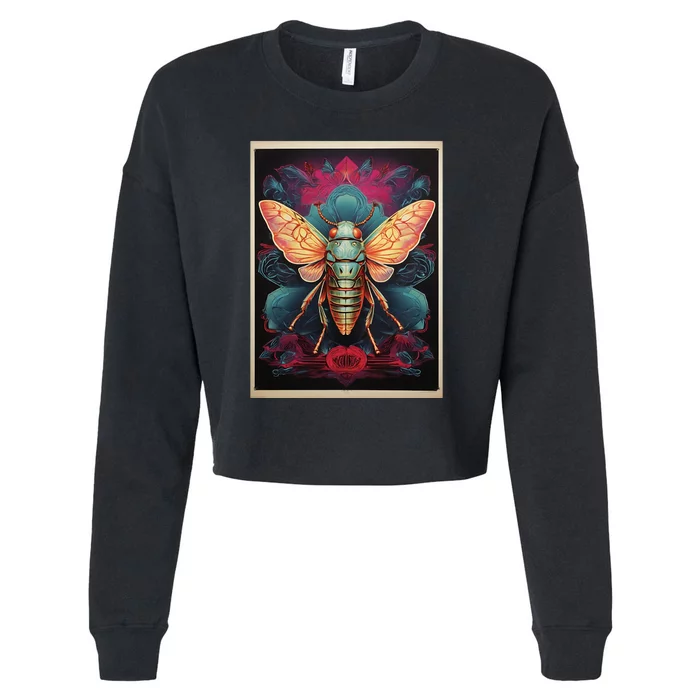 Cicada 2024 Invasion Double Emergence Cropped Pullover Crew