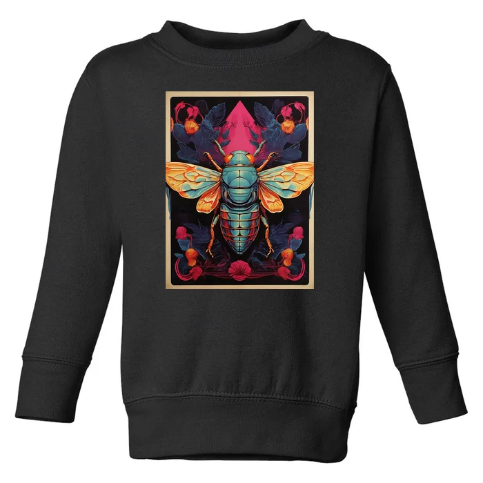 Cicada 2024 Invasion Double Emergence Toddler Sweatshirt