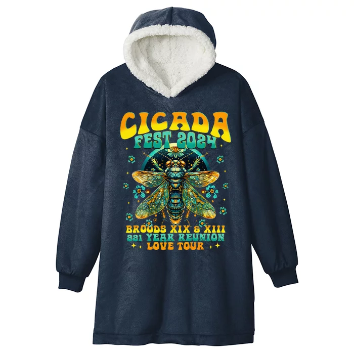 Cicada 2024 Insect Hooded Wearable Blanket