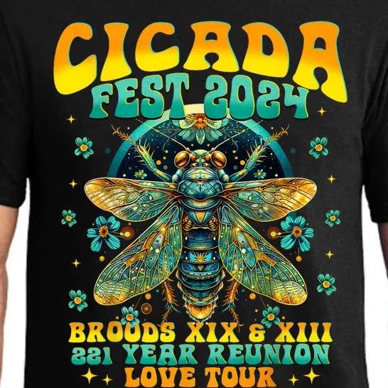 Cicada 2024 Insect Broods Xix And Xiii Cicada Lover Pajama Set