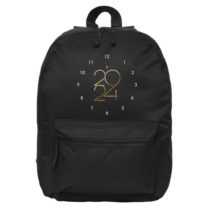 Clock 2024 New Years Eve Party Supplies 2024 Happy New Year 16 in Basic Backpack