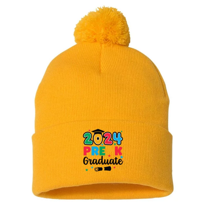 Class 2024 Prek Graduate Preschool Graduation Summer Pom Pom 12in Knit Beanie