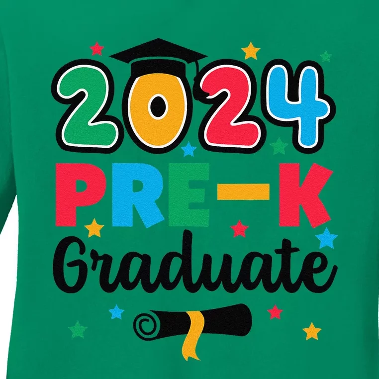 Class 2024 Prek Graduate Preschool Graduation Summer Ladies Long Sleeve Shirt