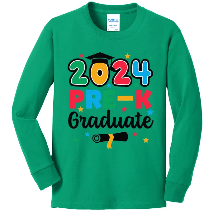 Class 2024 Prek Graduate Preschool Graduation Summer Kids Long Sleeve Shirt