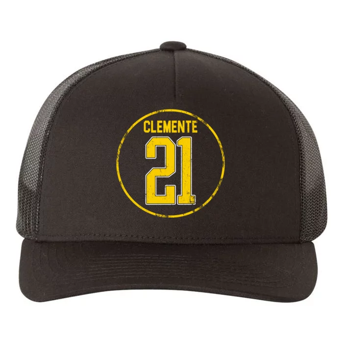 Clemente 21 Pittsburgh Yupoong Adult 5-Panel Trucker Hat