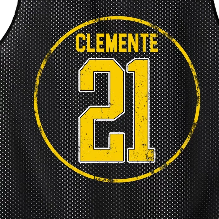 Clemente 21 Pittsburgh Mesh Reversible Basketball Jersey Tank