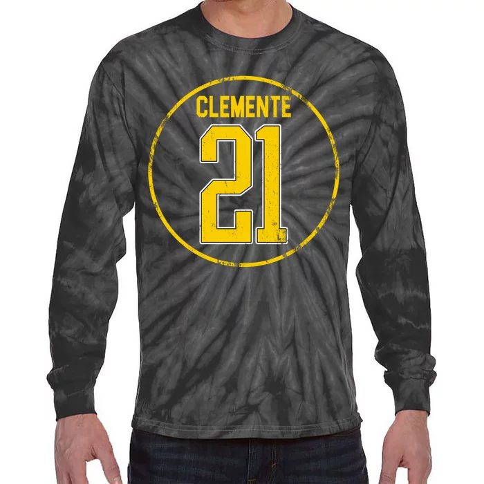 Clemente 21 Pittsburgh Tie-Dye Long Sleeve Shirt