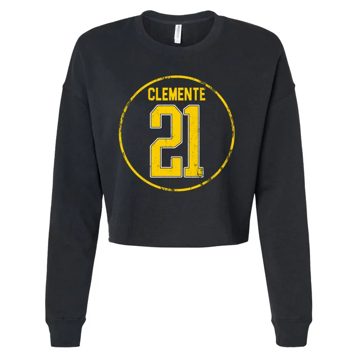 Clemente 21 Pittsburgh Cropped Pullover Crew